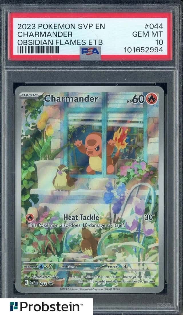 2023 Pokemon SVP EN BSP Obsidian Flames ETB #044 Charmander PSA 10 GEM MINT