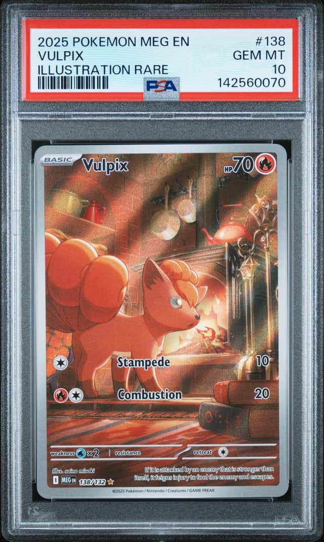 Vulpix 138/132 Illustration Rare Mega Evolution Pokemon PSA 10