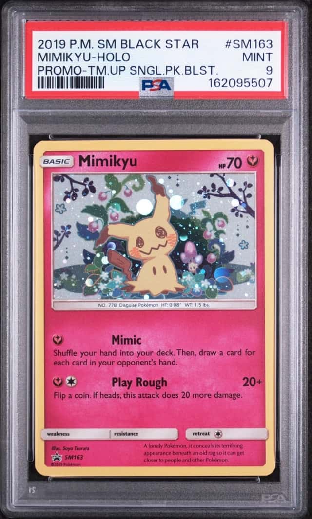 2019 POKEMON SM BLACK STAR PROMO TEAM UP SINGLE PACK BLISTERS MIMIKYU-HOLO PSA 9