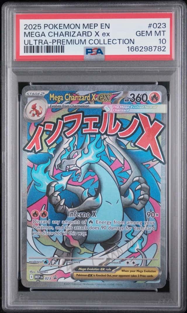 2025 POKEMON MEP PROMO ULTRA-PREMIUM COLLECTION #023 MEGA CHARIZARD X EX PSA 10