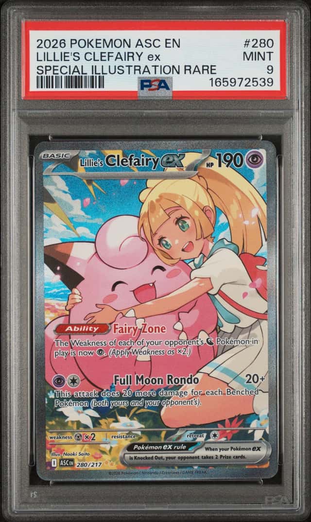 2026 Pokemon Lillie's Clefairy ex Special Illustration Rare #280/217 PSA 9