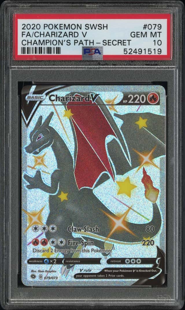 Pokemon TCG Champion's Path Charizard V 079/073 Secret Rare Holo Eng 2020 PSA 10