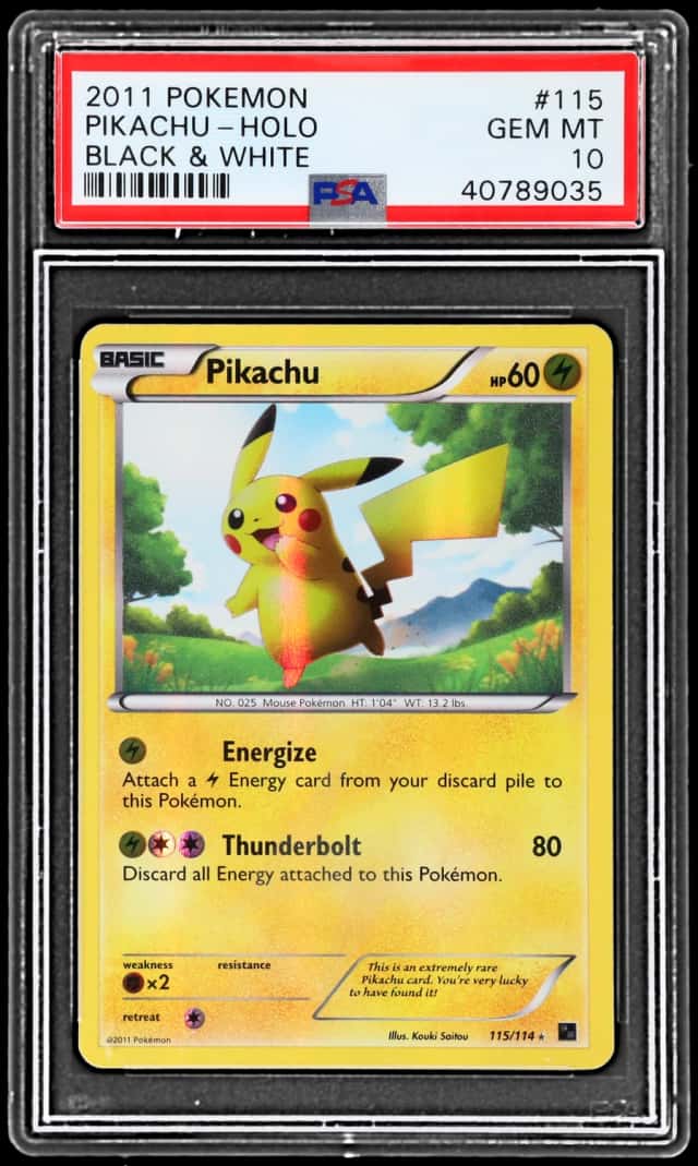 2011 Pokemon Black and White Holo Pikachu #115