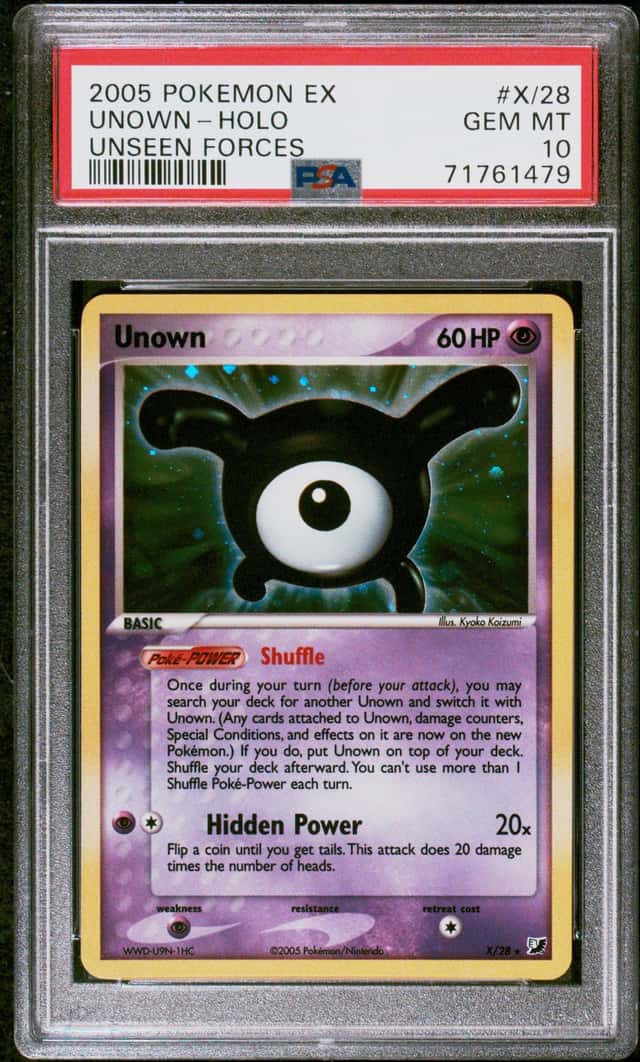 2005 Pokemon Ex Unseen Forces Holo Unown #X28