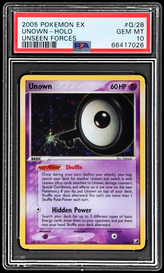 2005 Pokemon Ex Unseen Forces Unown Holo Unown Q #Q28