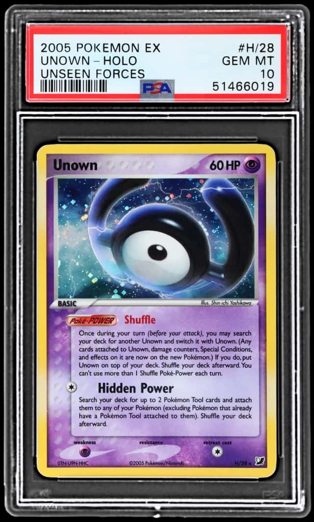 2005 Pokemon Ex Unseen Forces Unown Holo Unown #H28