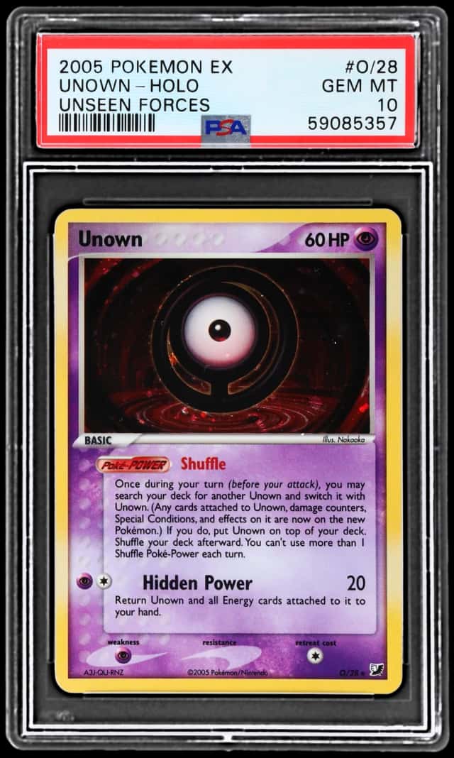 2005 Pokemon Ex Unseen Forces Holo Unown #O28