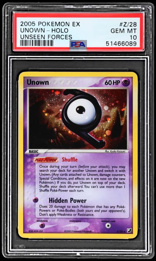 2005 Pokemon Ex Unseen Forces Holo Unown #Z/28