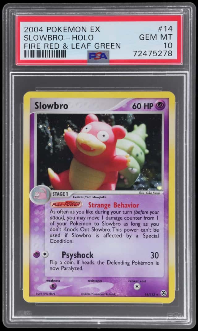 2004 Pokemon Ex Fire Red and Leaf Green Holo Slowbro #14