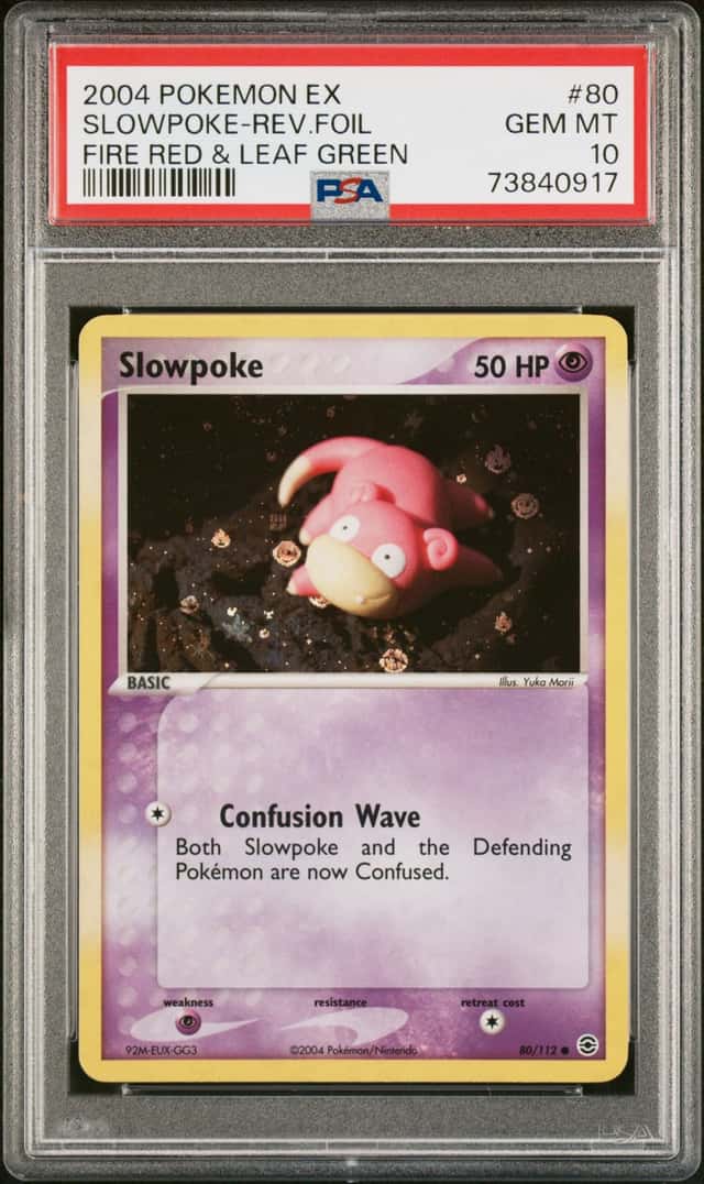 2004 Pokemon Ex Fire Red Leaf Green Reverse Holo Slowpoke #80