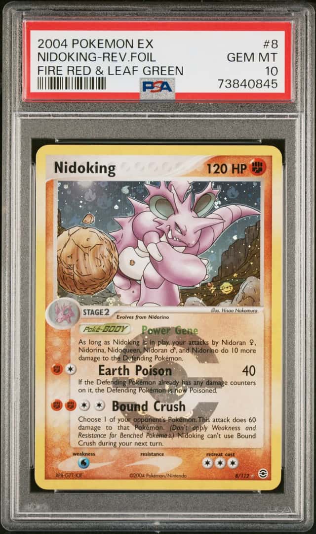 2004 Pokemon Ex Fire Red Leaf Green Reverse Holo Nidoking #8
