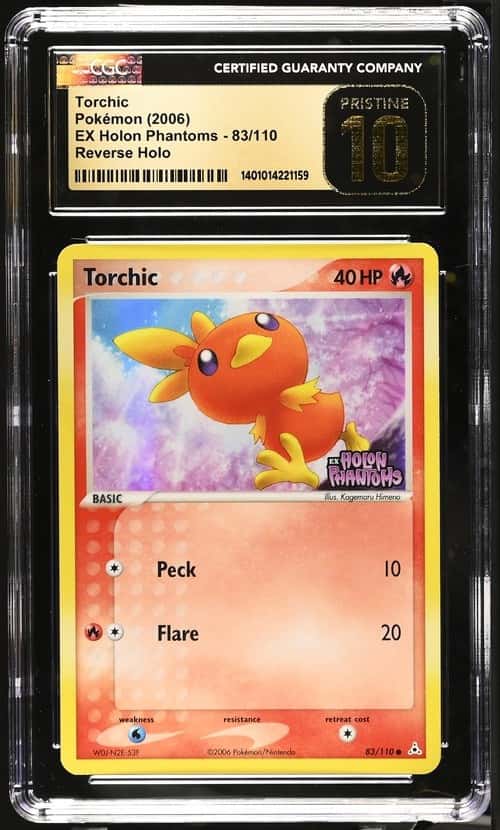 2006 Pokemon Ex Holon Phantoms Reverse Holo Torchic #83