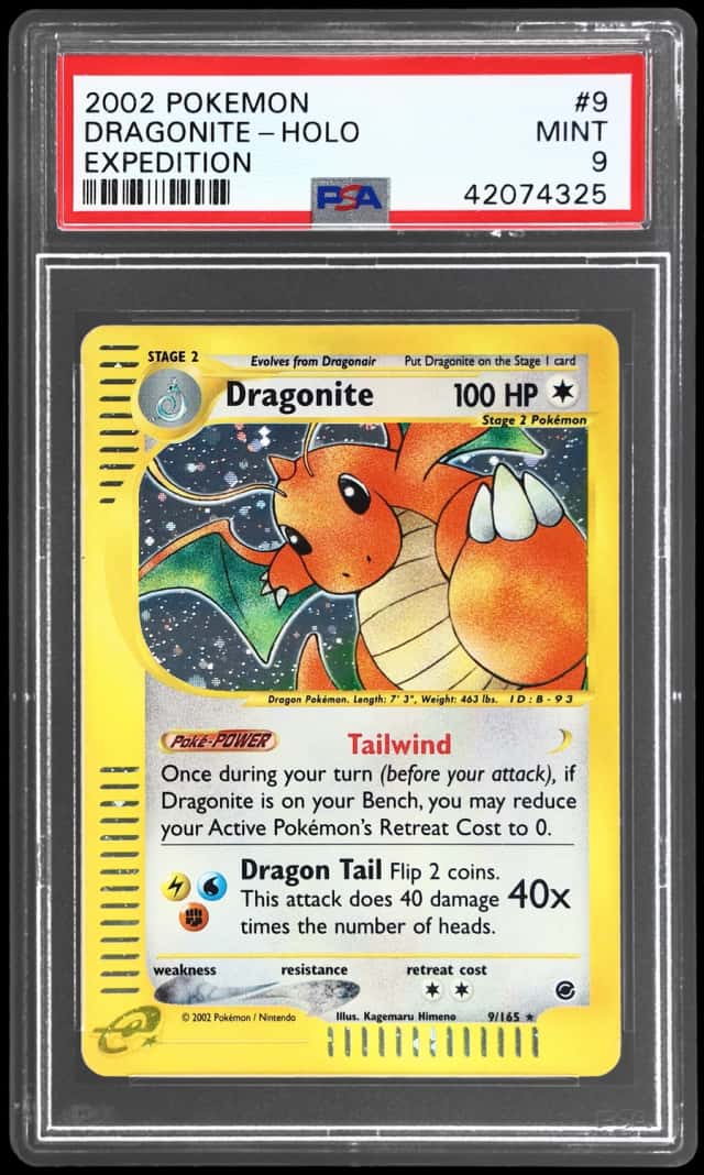 2002 Pokemon Expedition Holo Dragonite #9