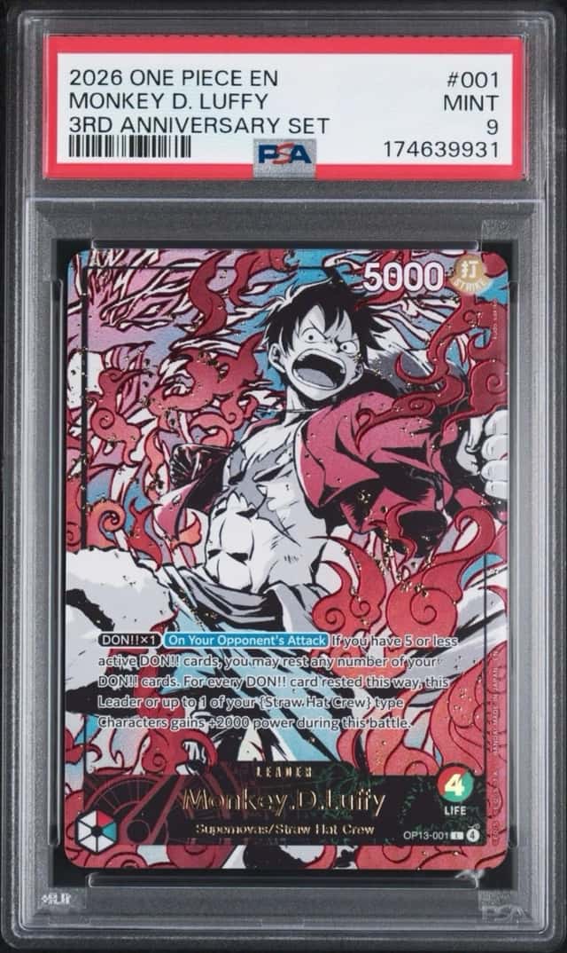 Monkey.D.Luffy (English Version 3rd Anniversary Set) OP13-001 One Piece Promo