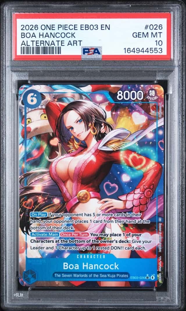 2026 ONE PIECE EB03-EXTRA BOOSTER HEROINES EDITION ALT ART BOA HANCOCK PSA 10