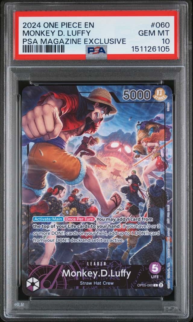 2024 ONE PIECE PROMOS PSA MAGAZINE EXCLUSIVE #060 MONKEY D. LUFFY PSA 10