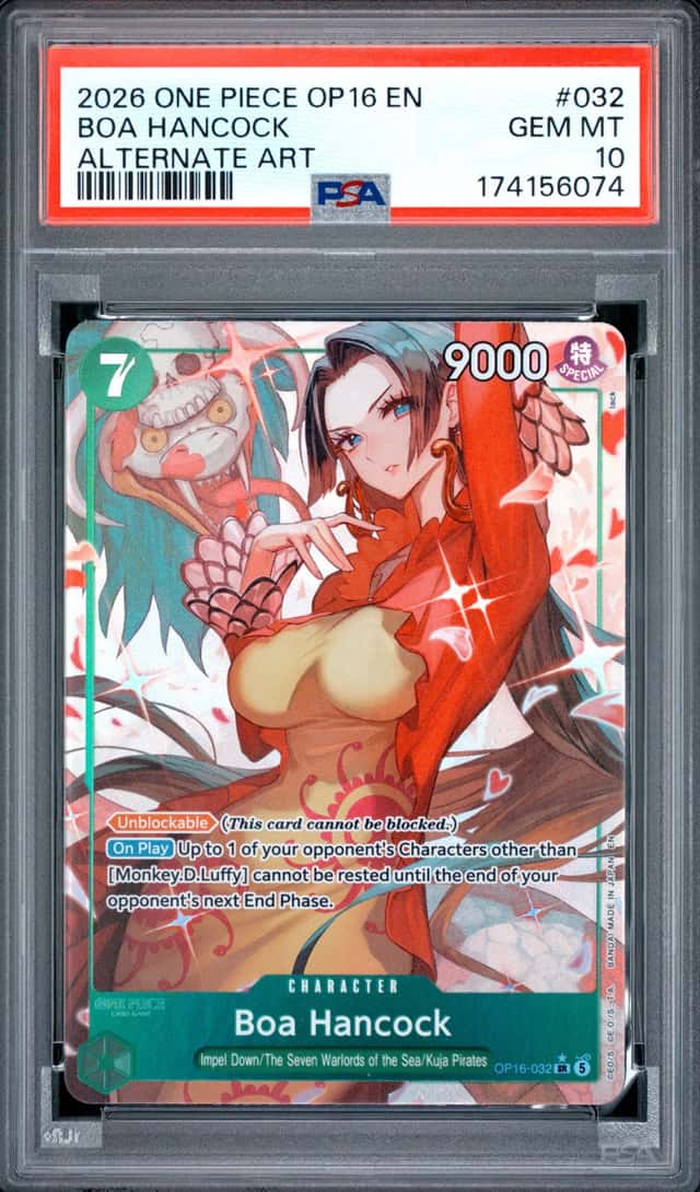 2026 ONE PIECE OP16-THE TIME OF BATTLE ALTERNATE ART #032 BOA HANCOCK PSA 10