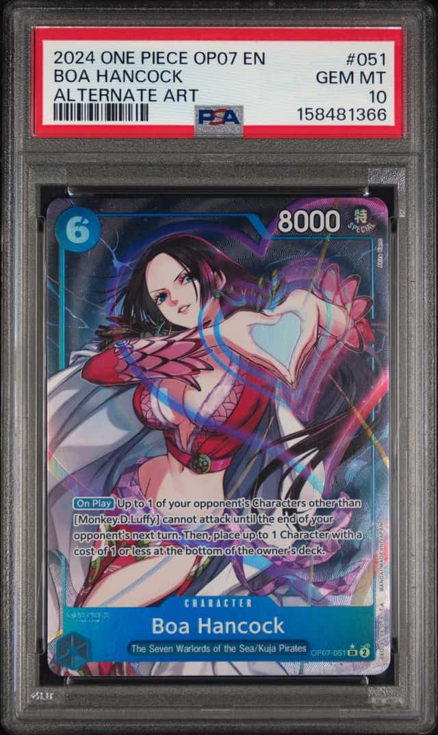 2024 One Piece OP07 En Alternate Art #051 Boa Hancock PSA 10 GEM MINT