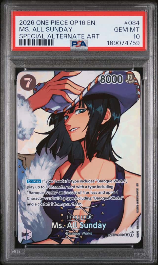 2026 ONE PIECE OP16-THE TIME OF BATTLE #084 MS. ALL SUNDAY PSA 10