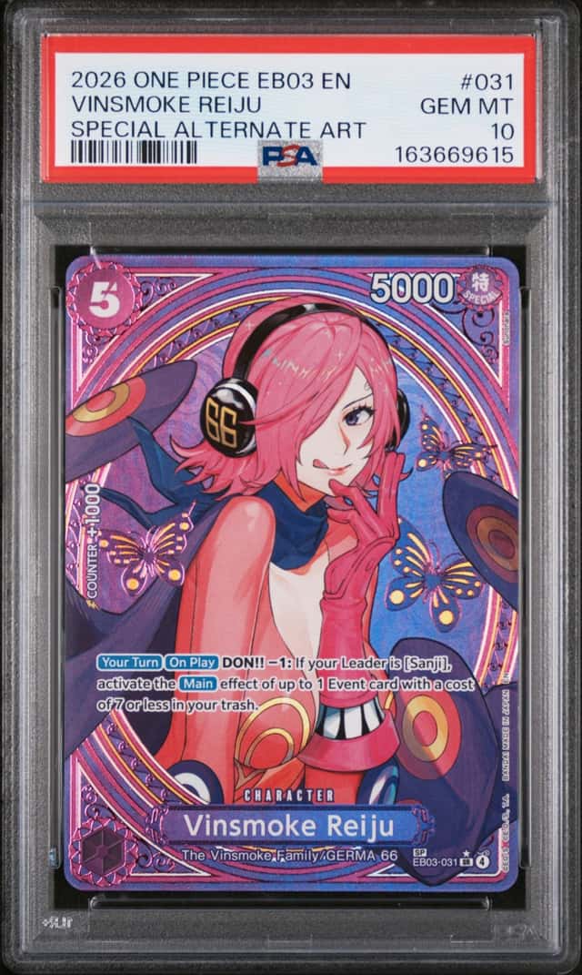 One Piece Vinsmoke Reiju Eb03 Heroines 031 Special Alternate Art PSA 10 Gem Mint