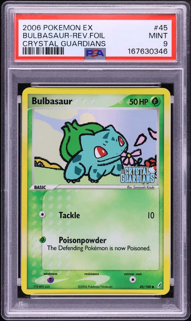 2006 Pokemon EX Crystal Guardians Reverse Holo Bulbasaur #45 PSA 9 MINT