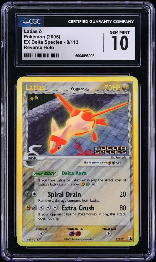 2005 Pokemon EX Delta Species Reverse Holo Latias #8 CGC 10 GEM MINT