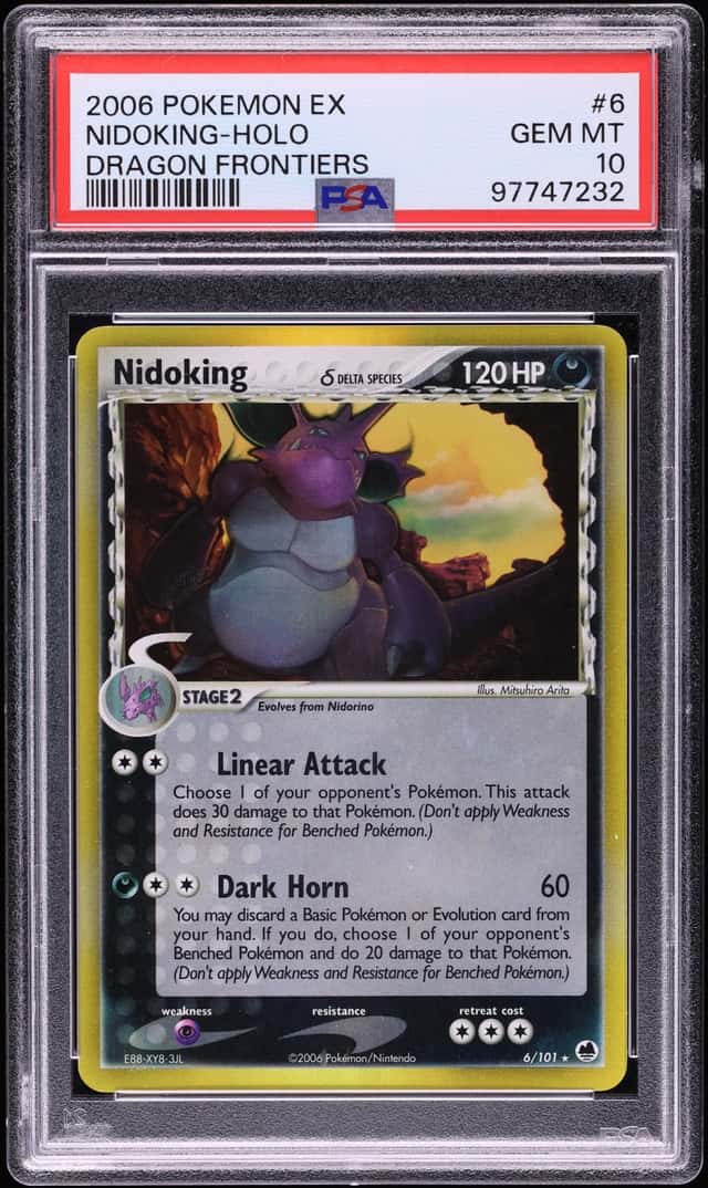 2006 Pokemon EX Dragon Frontiers Holo Nidoking #6 PSA 10 GEM MINT