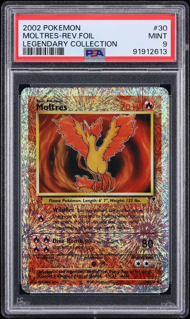 2002 Pokemon Legendary Collection Reverse Holo Moltres #30 PSA 9 MINT
