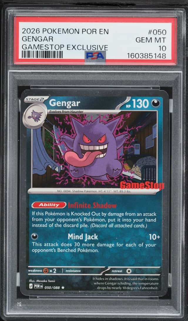 2026 Pokemon Mega Evolution Perfect Order Gamestop Exclusive Gengar #50 PSA 10 GEM MINT