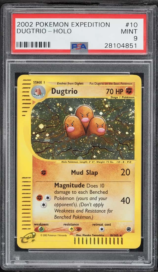 2002 Pokemon Expedition Holo Dugtrio #10 PSA 9 MINT