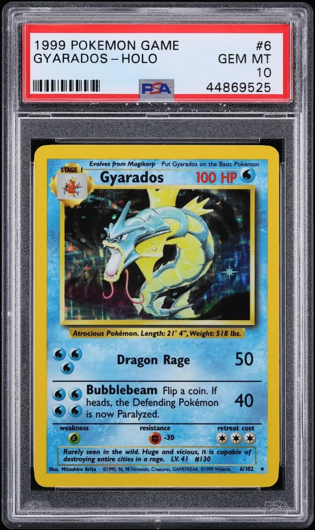 1999 Pokemon Base Set Holo Gyarados #6 PSA 10 GEM MINT