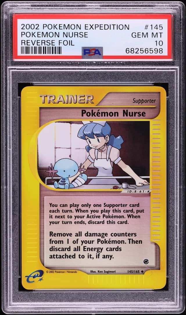 2002 Pokemon Expedition Reverse Holo Pokemon Nurse #145 PSA 10 GEM MINT