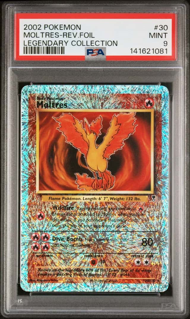 2002 Pokemon Legendary Collection Reverse Holo Moltres #30 PSA 9 MINT