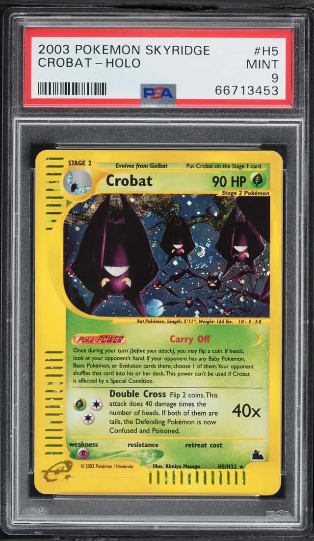 2003 Pokemon Skyridge Holo Crobat #H5 PSA 9 MINT
