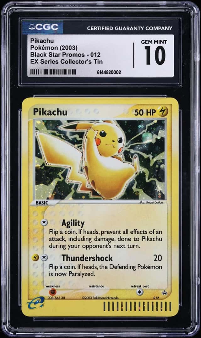 2003 Pokemon EX Black Star Promo Series Collector's Tin Holo Pikachu #12 CGC 10 GEM MINT