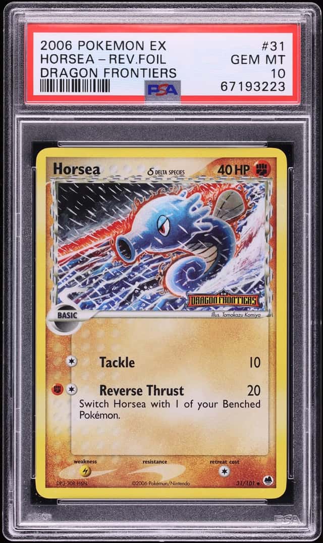 2006 Pokemon EX Dragon Frontiers Reverse Holo Horsea #31 PSA 10 GEM MINT
