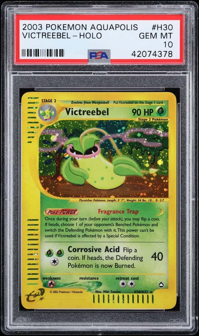 2003 Pokemon Aquapolis Holo Victrebreel #H30 PSA 10 GEM MINT