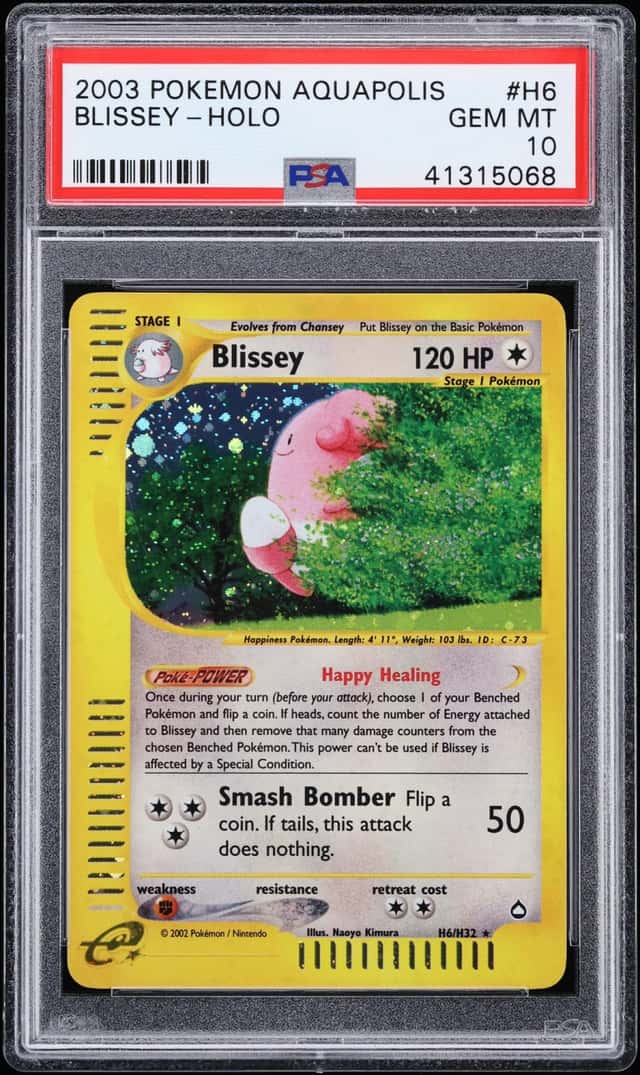 2003 Pokemon Aquapolis Holo Blissey #H6 PSA 10 GEM MINT
