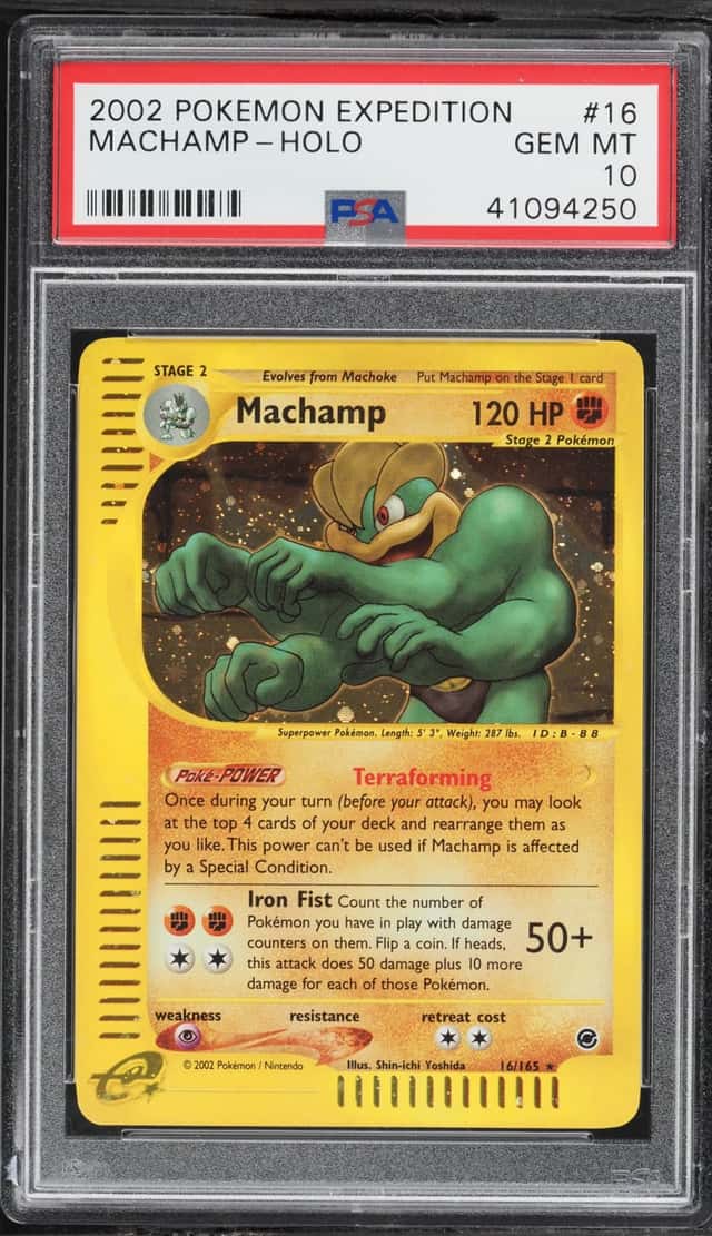 2002 Pokemon Expedition Holo Machamp #16 PSA 10 GEM MINT