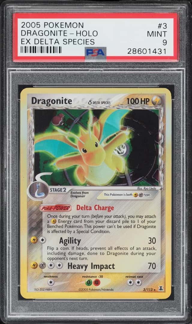 2005 Pokemon EX Delta Species Holo Dragonite #3 PSA 9 MINT