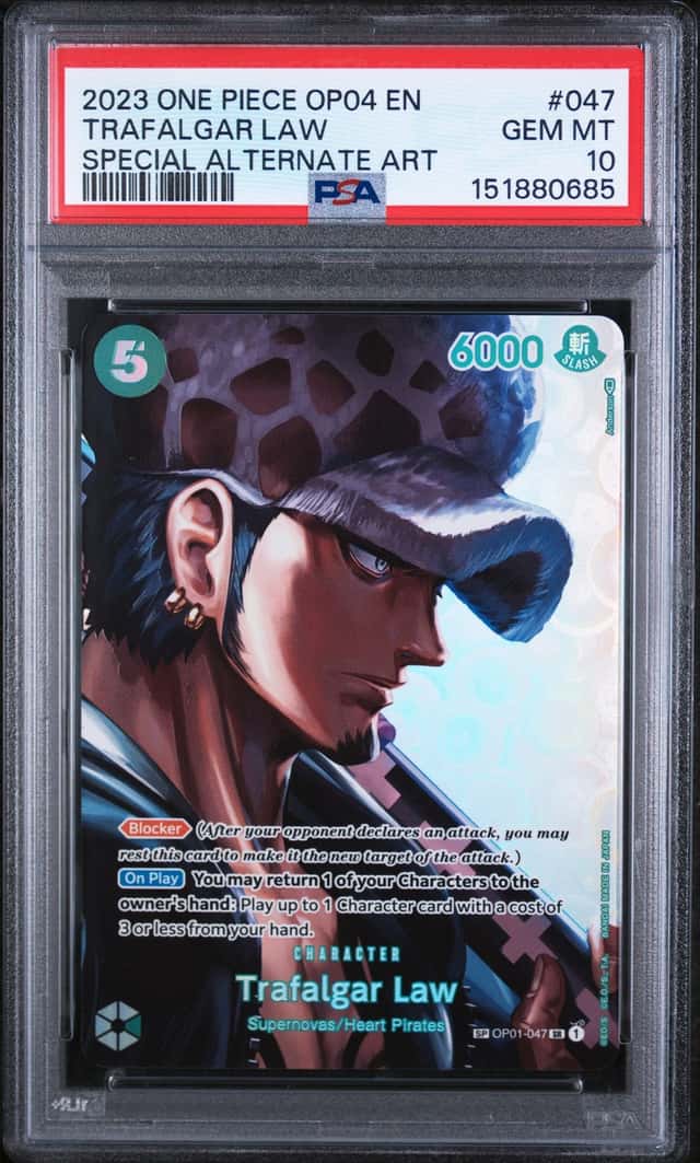 2023 One Piece OP04 EN Special Alternate Art #047 Trafalgar Law PSA 10 GEM MINT