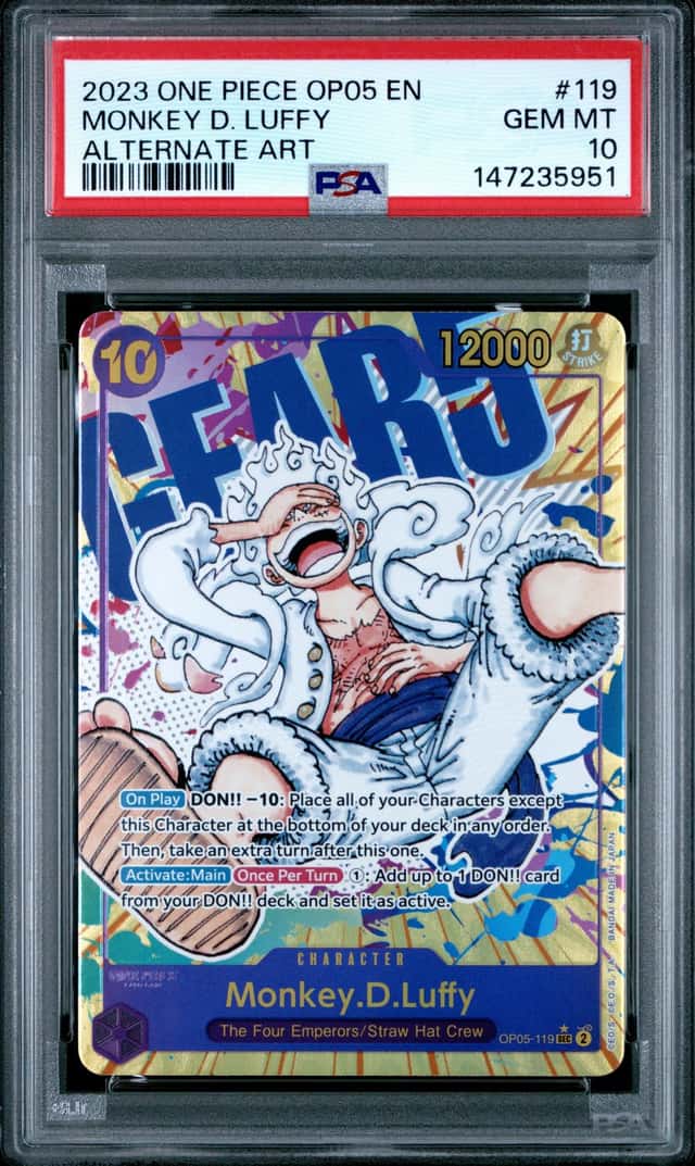 2025 One Piece Monkey D. Luffy Special Card Alternative Art #OP05-119 PSA 10