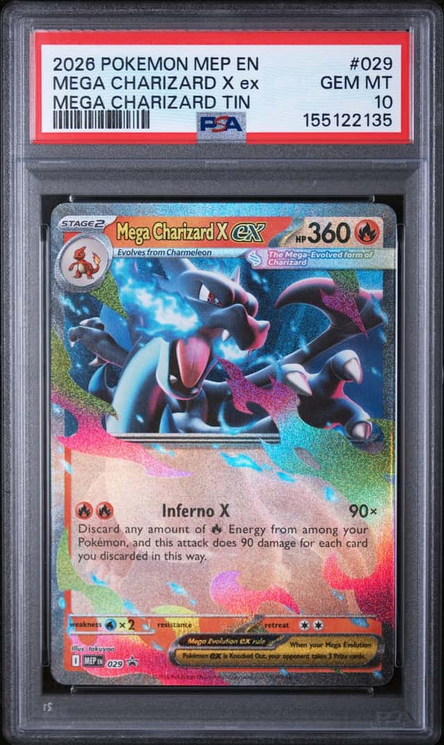 The Pokémon Company Mega Charizard X ex #029 Mega Charizard Tin English PSA 10