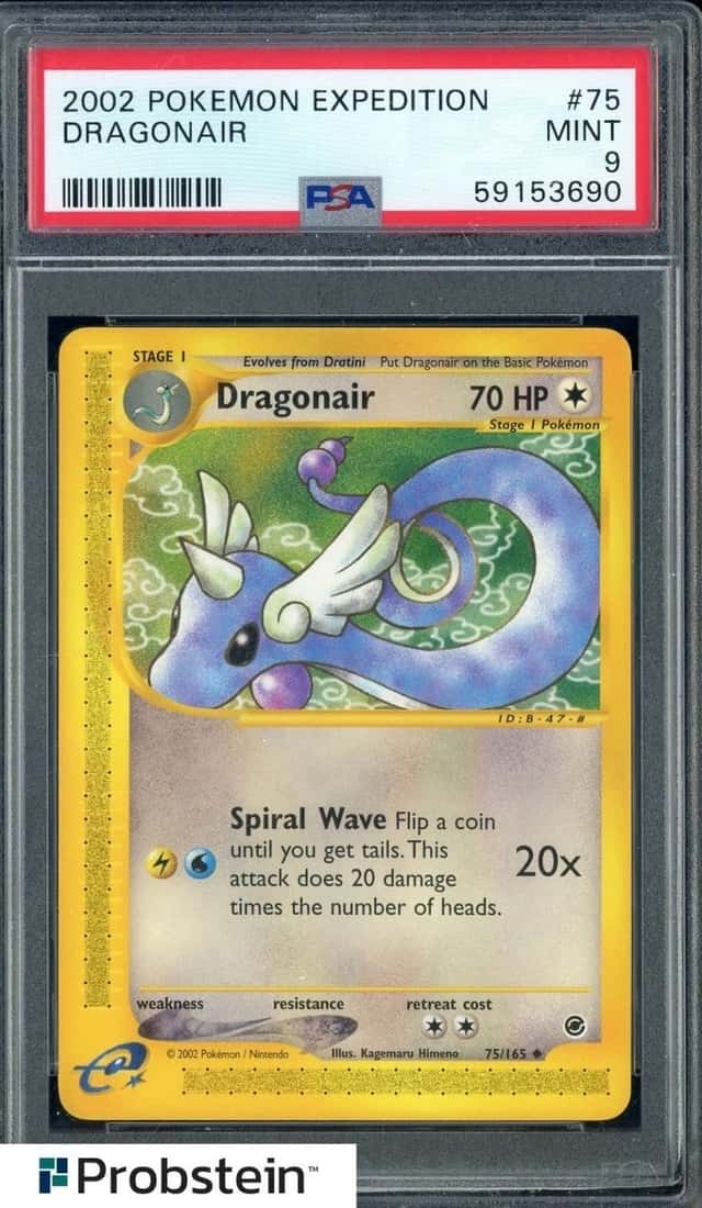 2002 Pokemon Expedition #75/165 Dragonair PSA 9 MINT