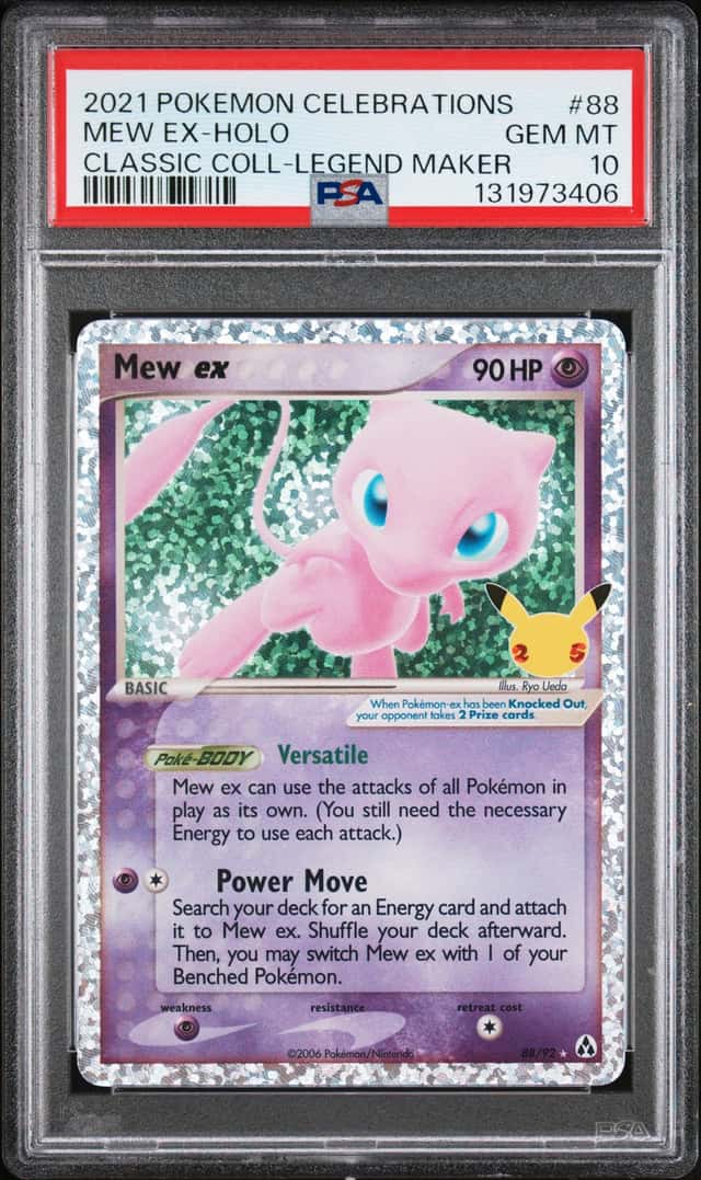 2021 POKEMON CELEBRATIONS CLASSIC COLLECTION #88 MEW EX-HOLO PSA 10