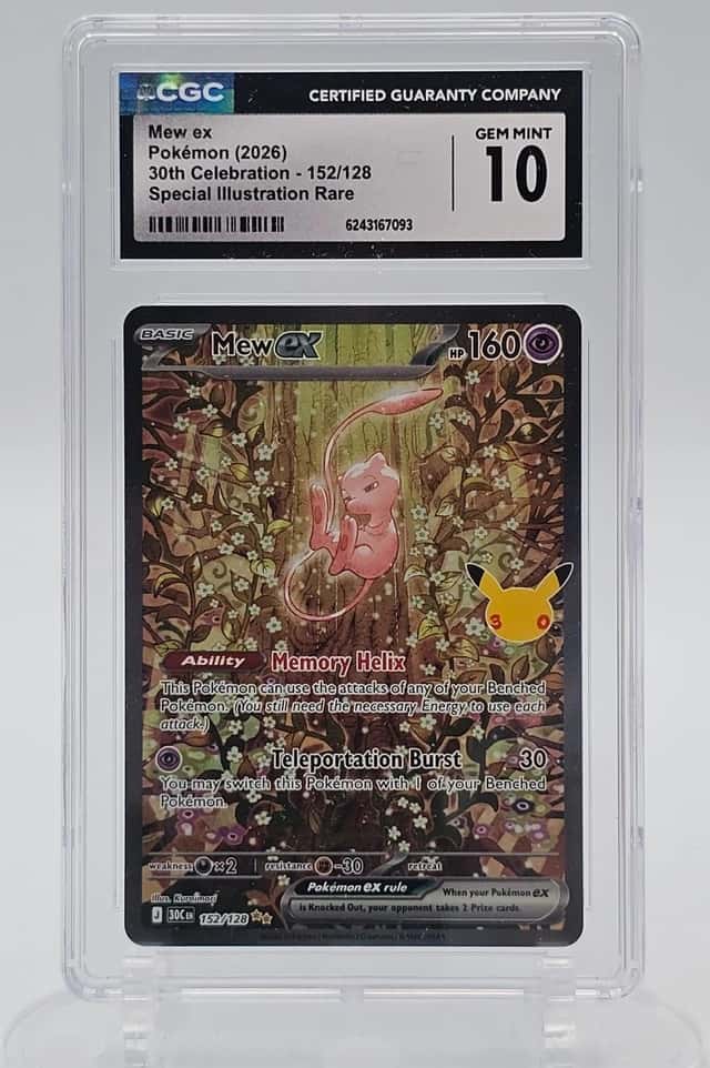 MEW EX 2026 POKEMON 30TH 152/128 SPECIAL ILLUSTRATION RARE CGC 10 Q7128
