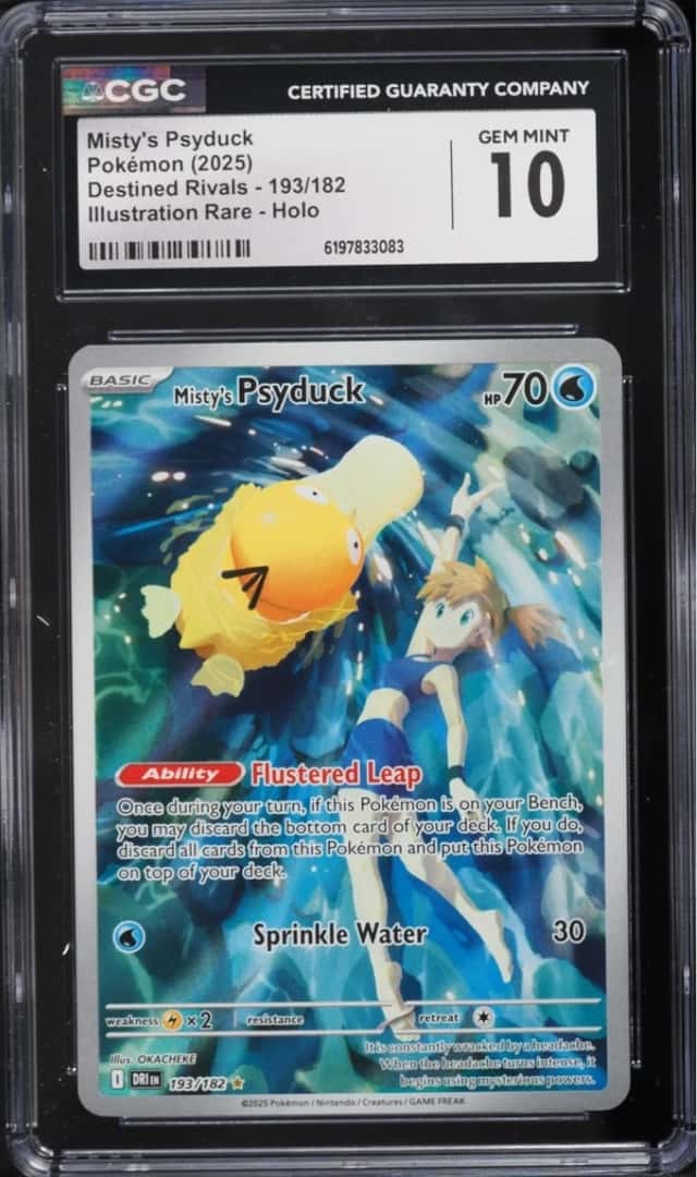 Misty's Psyduck 193/182 🌟CGC Gem Mint 10 Destined Rivals Pokemon