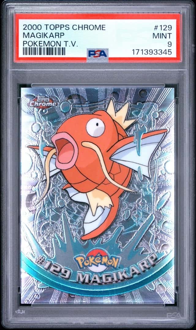 Pokemon Magikarp Topps Chrome T.V. 129 PSA 9 Mint