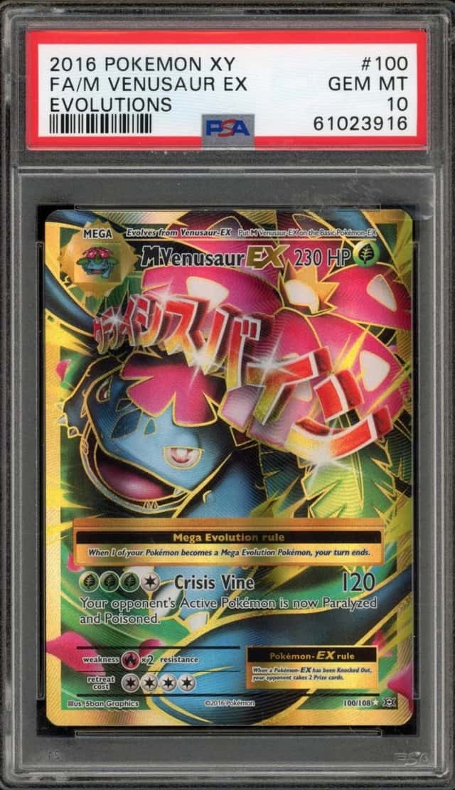 Pokemon M Venusaur EX Evolutions 100/108 PSA 10 Gem Mint