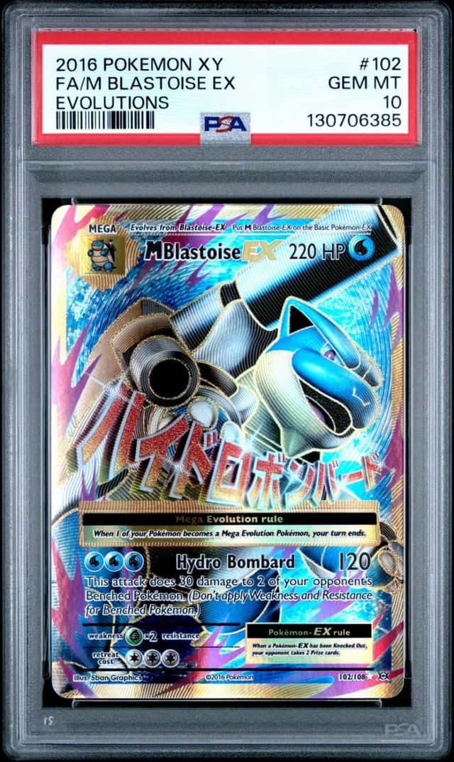 Pokemon M Blastoise EX Evolutions 102/108 PSA 10 Gem Mint